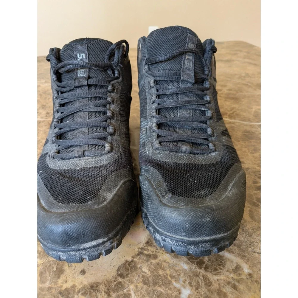 5.11 A/T Mid Boots Mens Size 10 Black Mesh Tactical Combat Slip Resistant